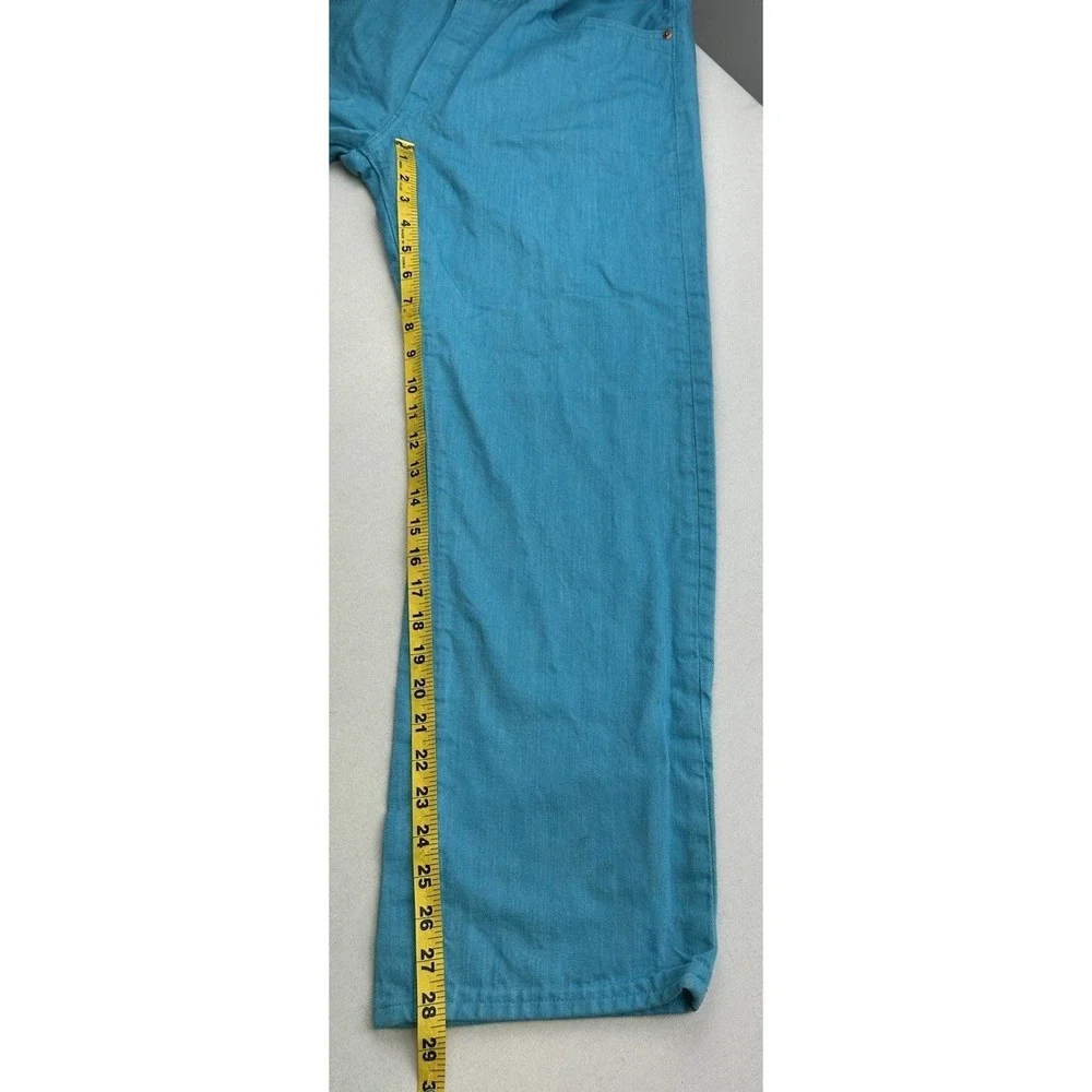 Levi's 501XX Jeans Button Fly Jeans Blue Teal Denim Pants Men's 34x36 Fits 32x29